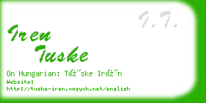 iren tuske business card